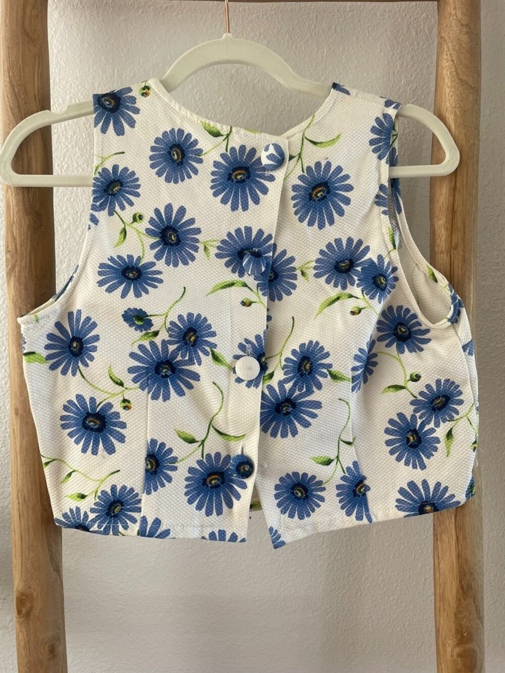 My Michelle Vintage Button Down Floral Crop Top